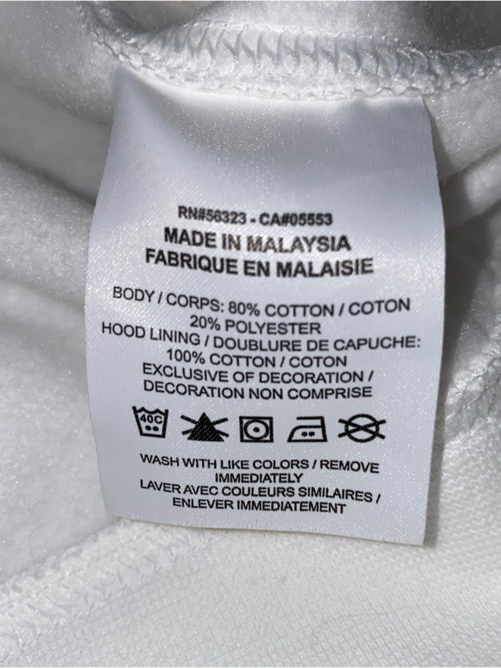 Nike White Sportswear Club Hoodie Graphic Back & Sleeves Space Team NWT Men's S - Picture 10 of 10